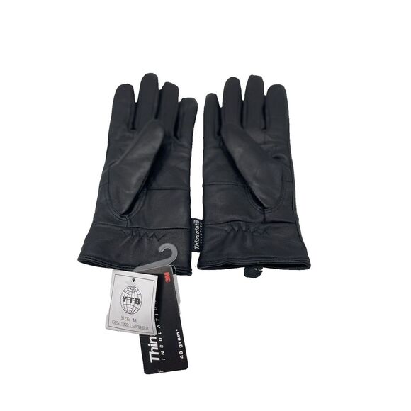 Thinsulate 40 gram Thermal Insulated Fleece Lined Leather Gloves Women M NWT - Picture 5 of 9